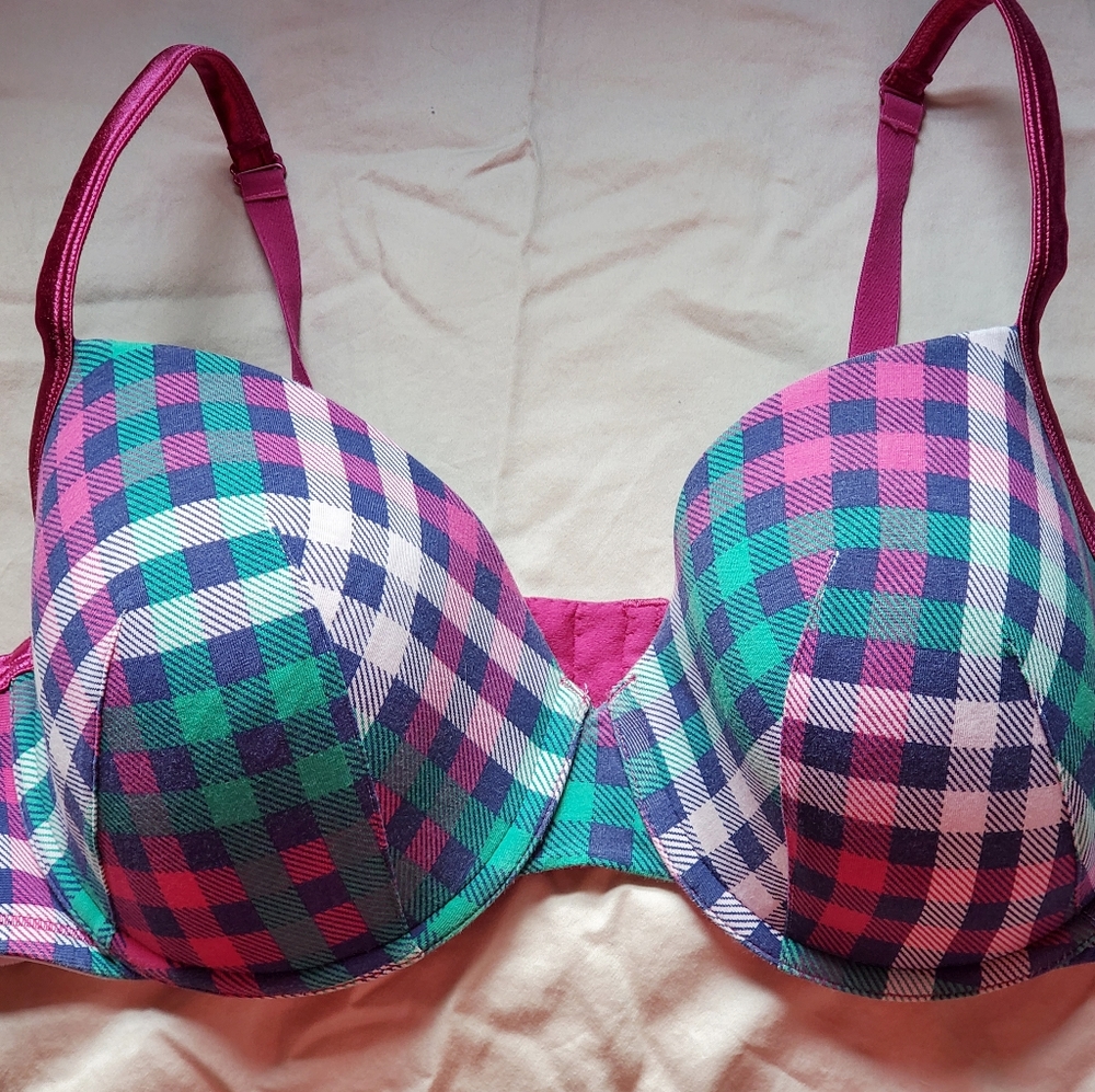 Cacique Plaid Bra, 40DDD